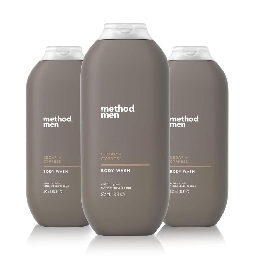 image:imageMethod Men Body Wash Cedar Cypress Paraben and Phthalate Free 18 FL Oz Pack of 3Cedar Cypress