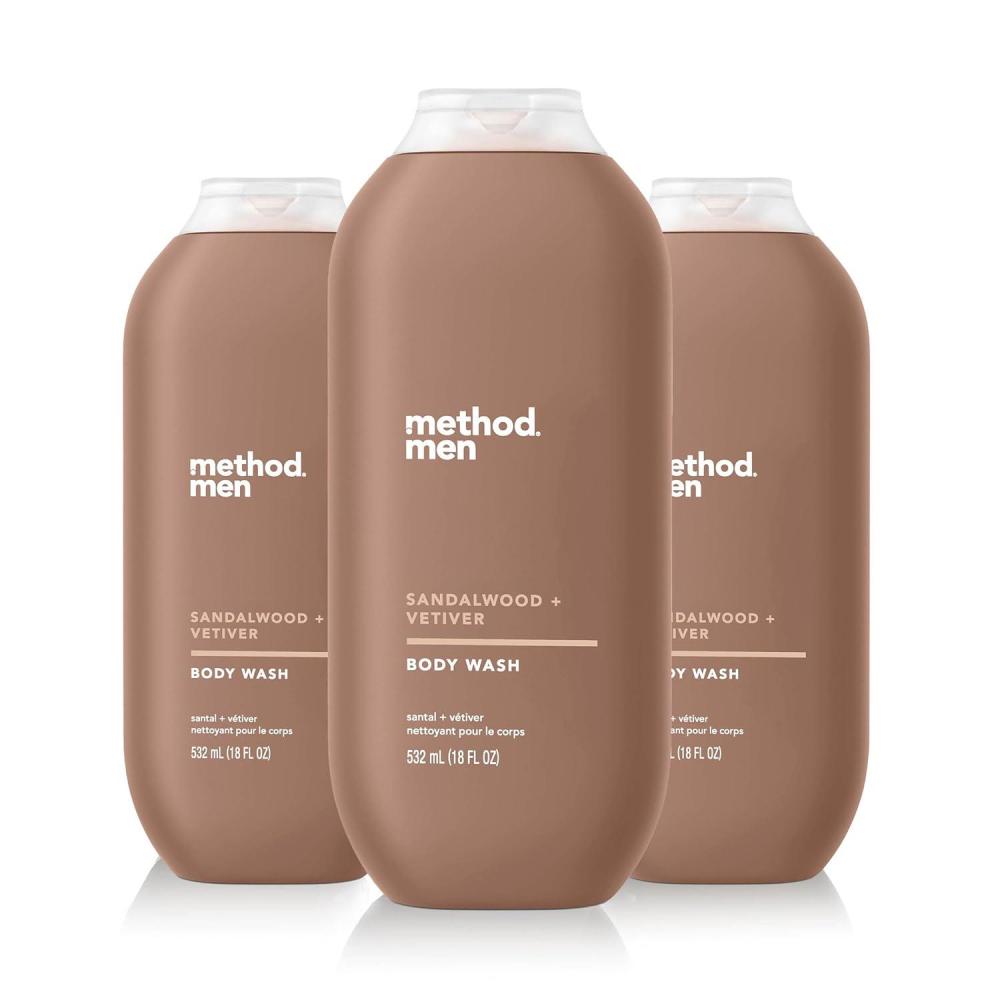 image:imageMethod Men Body Wash Cedar  Cypress Paraben and Phthalate Free 18 FL Oz Pack of 3Sandalwood  Vetiver