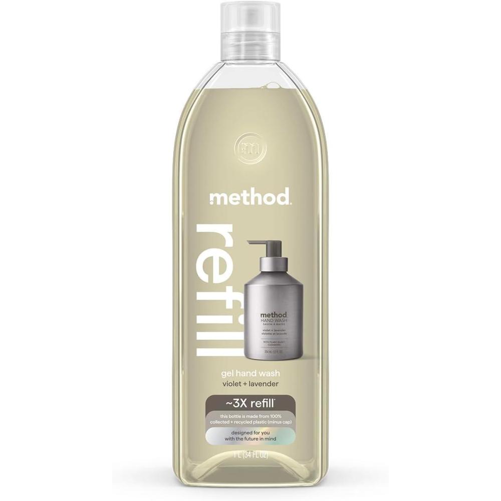 image:imageMethod Premium Gel Hand Wash Refill Violet Lavender 34 Ounce 1 pack Packaging May Vary Packaging May Vary