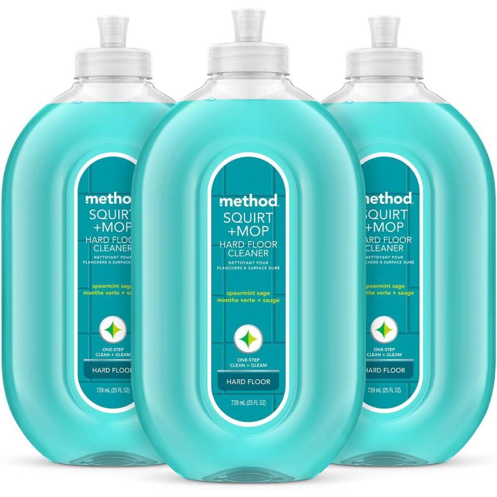 image:imageMethod Squirt Mop Hard Floor Cleaner Spearmint Sage 25 Ounce 3 pack Packaging May Vary