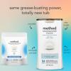 Method Dishwasher Detergent Packs, Fragrance Free + Clear, Dishwashing Rinse Aid to Lift Tough Grease and Stains, 54 Dishwasher Tabs per Package, (Pack of 2)(Unscented)