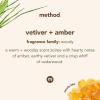 Method Gel Hand Soap, Vanilla + Raspberry, Reusable Pink Aluminum Bottle, 12 oz (Pack of 3)(Vetiver + Amber)