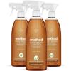 Method Daily Hardwood Cleaner, Almond, Cleans Shelves, Tables and Other Wooden Surfaces While Removing Dust & Grime, 28 Fl Oz, (Pack of 4)(28 Fl Oz (Pack of 3))