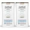 Method Dishwasher Detergent Packs, Fragrance Free + Clear, Dishwashing Rinse Aid to Lift Tough Grease and Stains, 54 Dishwasher Tabs per Package, (Pack of 2)(Unscented)