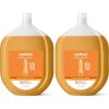 Method Gel Dish Soap Refill, Clementine Scent, Powerful Cleaning Formula, Large Refill Tub, Cuts Through Grease, 54 Fl Oz(54 Fl Oz (Pack of 2))
