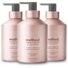 Method Gel Hand Soap, Violet + Lavender, Reusable Silver Aluminum Bottle, 12 oz (Pack of 3)(Vanilla + Raspberry)