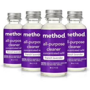 Method All-Purpose Cleaner Concentrates Refills, French Lavender, 4 Recyclable 1 fl oz Refills