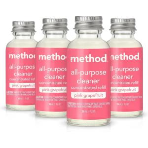Method All-Purpose Cleaner Concentrates Refills, Pink Grapefruit, 4 Recyclable 1 fl oz Refills
