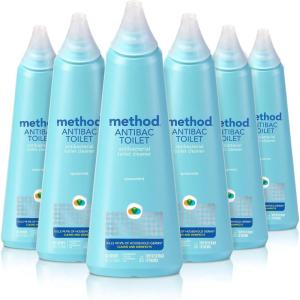 Method Antibacterial Toilet Bowl Cleaner, Spearmint, Kills 99.9% of Household Germs, 24 Fl Oz (Pack of 6)(24 Fl Oz (Pack of 6))
