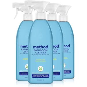 Method Bathroom Cleaner, Removes Mold + Mildew Stains, Eucalyptus Mint, 28 Fl Oz (Pack of 8)(28 Fl Oz (Pack of 4))