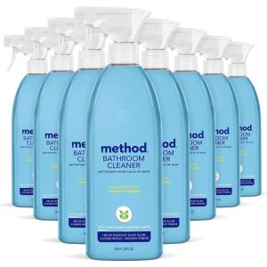 Method Bathroom Cleaner, Removes Mold + Mildew Stains, Eucalyptus Mint, 28 Fl Oz (Pack of 8)(28 Fl Oz (Pack of 8))