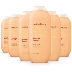 Method Body Wash, Daily Zen, Paraben and Phthalate Free, 18 oz (Pack of 6)(Energy Boost)