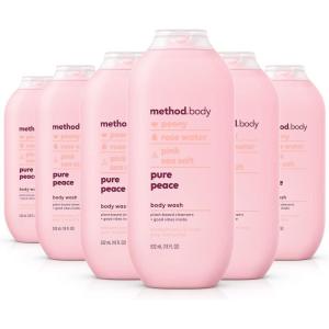 Method Body Wash, Daily Zen, Paraben and Phthalate Free, 18 oz (Pack of 6)(Pure Peace)