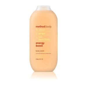 Method Body Wash, Stay Hydrated, 18 Ounces, 2 Pack, Stay Hydrated, 18 fluid_ounces(Citrus  Ginger & Sea Buckthorn)