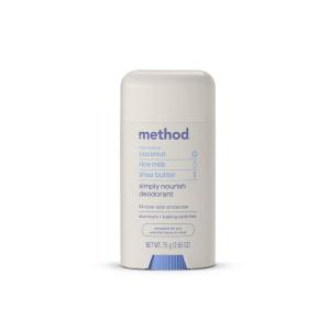 Method Deodorant, Pure Peace, Rose Water, Peonies + Pink Sea Salt notes, 24 Hour Odor Protection, 2.65 oz(Simply Nourish)