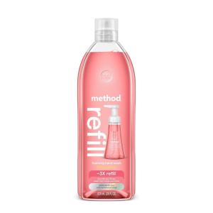 Method Foaming Hand Soap, Refill, Pink Grapefruit, Recyclable Bottle, 28 oz, (Pack of 1) (Packaging May Vary)