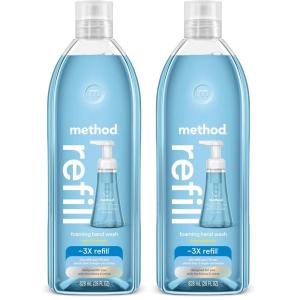 Method Foaming Hand Soap Refill, Sea Minerals, Recyclable Bottle, 28 oz, (Pack of 1) (Packaging May Vary)(28 Fl Oz (Pack of 2))