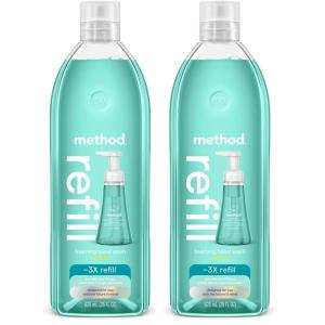 Method Foaming Hand Soap, Refill, Waterfall, 28 oz (Packaging May Vary)(56 Fl Oz (2 Pack))