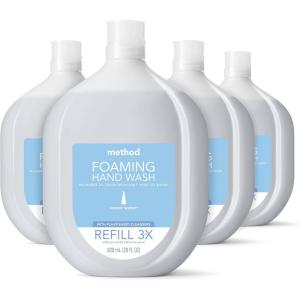 Method Foaming Hand Soap, Sweet Water, Paraben and Phthalate Free, 10 fl oz (Pack of 3)(28 Fl Oz (Pack of 4))