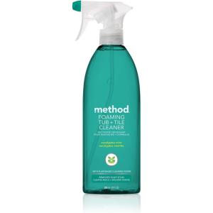 Method Foaming Tub + Tile Cleaner, Cleans Mold + Mildew Stains, Eucalyptus Mint Scent, 28 Fl Oz (Pack of 8)(28 Fl Oz (Pack of 1))