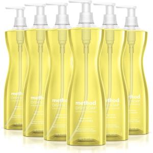 Method Gel Dish Soap Liquid, Lemon Mint, Tough on Grease, 18 Fl Oz (Pack of 6(18 Fl Oz (Pack of 6))