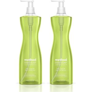 Method Gel Dish Soap Refill, Lime + Sea Salt Scent, Powerful Cleaning Formula, Large Refill Tub, Cuts Through Grease, 54 Fl Oz (Pack of 4)(18 Fl Oz (Pack of 2))