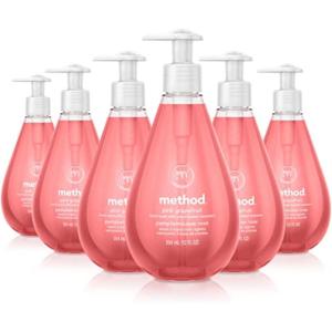 Method Gel Hand Soap, Pink Grapefruit, 12 Fl Oz (Pack of 6)