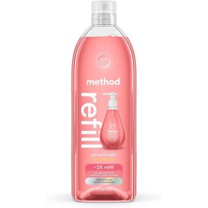 Method Gel Hand Soap, Refill, Pink Grapefruit, 34 Ounce, 1 pack (Packaging May Vary)(Grapefruit)