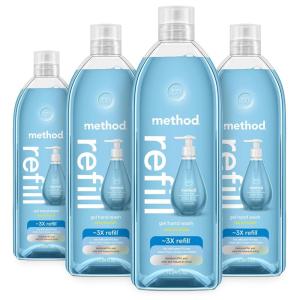 Method Gel Hand Soap Refill, Sea Minerals, Packaging May Vary, 34 oz (Pack of 4) (Packaging May Vary)(34 Fl Oz (Pack of 4))
