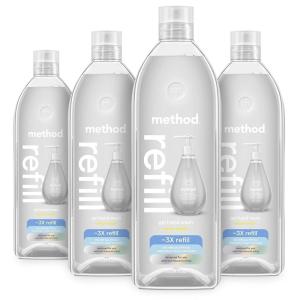 Method Gel Hand Soap Refill, Sweet Water, Recyclable Bottle, 34 oz (Pack of 4) (Packaging May Vary)(34 Fl Oz (Pack of 4))