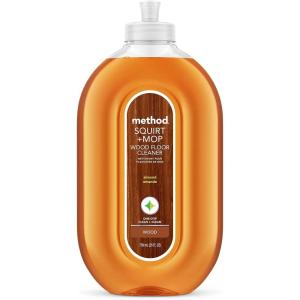 Method Hardwood Floor Cleaner, Squirt + Mop Design, Use as Laminate or Sealed Wood Floor Cleaner, Almond Scent, 25 Fl Oz, 6 Pack, Packaging May Vary(Almond)