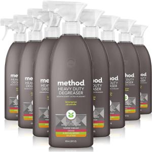 Method Heavy Duty Degreaser, Lemongrass Scent, Oven Cleaner & Stove Top Cleaner, 28 Oz Spray Bottle (Pack of 1),(Packaging may vary)(28 Fl Oz (Pack of 8))