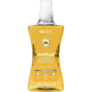 Method Liquid Laundry Detergent, Coconut + Cactus Water, 66 Loads Per Bottle, Stain Remover, 53.5 Fl Oz (Pack of 1)(Ginger Mango)