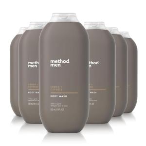 Method Men Body Wash, Cedar + Cypress, Paraben and Phthalate Free, 18 FL Oz (Pack of 6)(Cedar + Cypress)