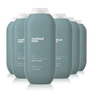 Method Men Body Wash, Cedar + Cypress, Paraben and Phthalate Free, 18 FL Oz (Pack of 6)(Sea + Surf)