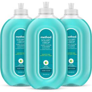 Method Squirt + Mop Hard Floor Cleaner, Spearmint Sage, 25 Ounce, 3 pack, Packaging May Vary