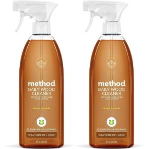 Method Wood Polish, Almond, For Wood Surfaces, Furniture and Cabinets, 14 Ounces (Pack of 6)(28 Fl Oz (Pack of 2))