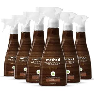 Method Wood Polish, Almond, For Wood Surfaces, Furniture and Cabinets, 14 Ounces (Pack of 6)(84 Fl Oz (Pack of 1))
