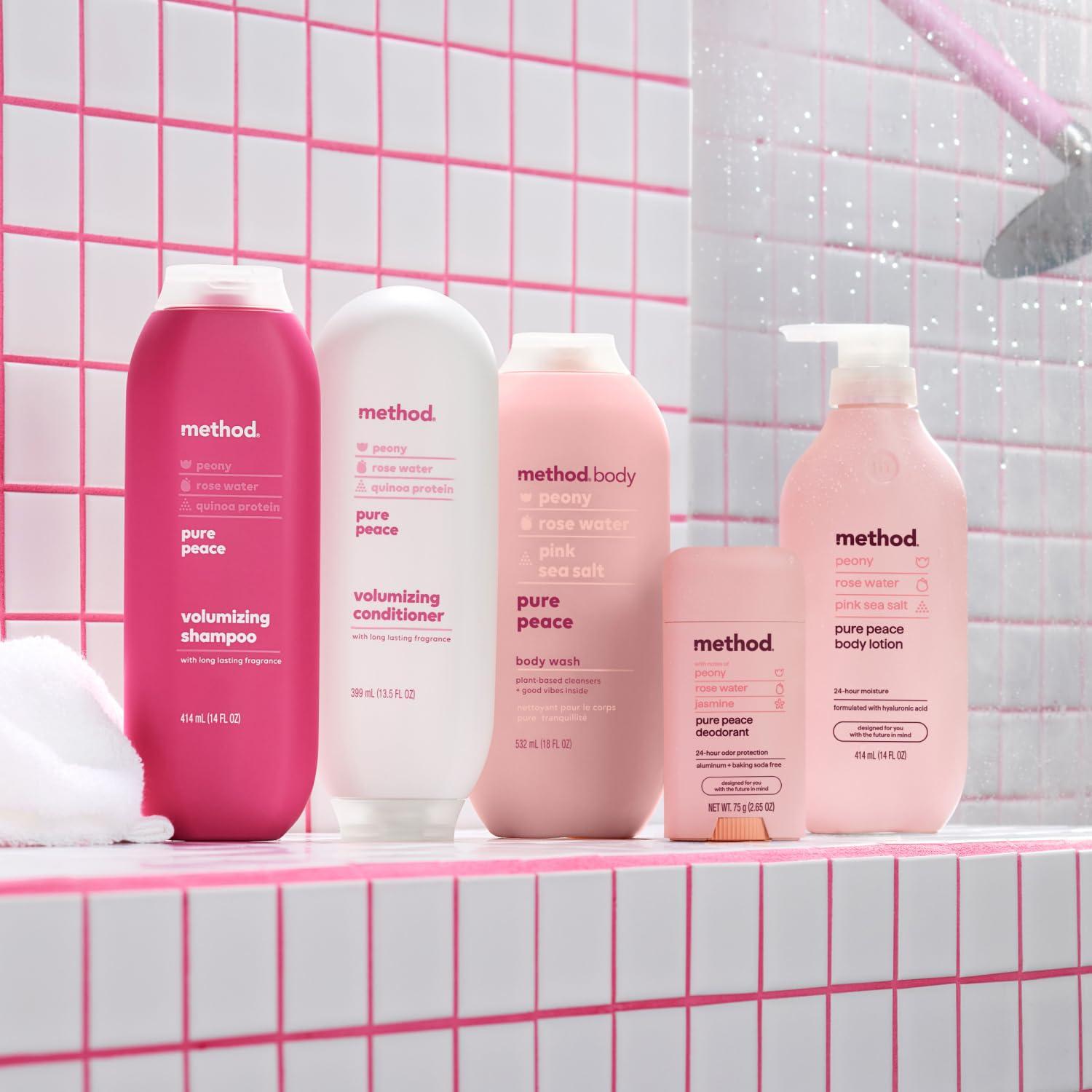 image:imageBundle of Method Volumizing Shampoo Pure Peace 14 oz Pack of 1 Method Volumizing Conditioner Pure Peace 135 oz Pack of 1 Paraben and Sulfate Free
