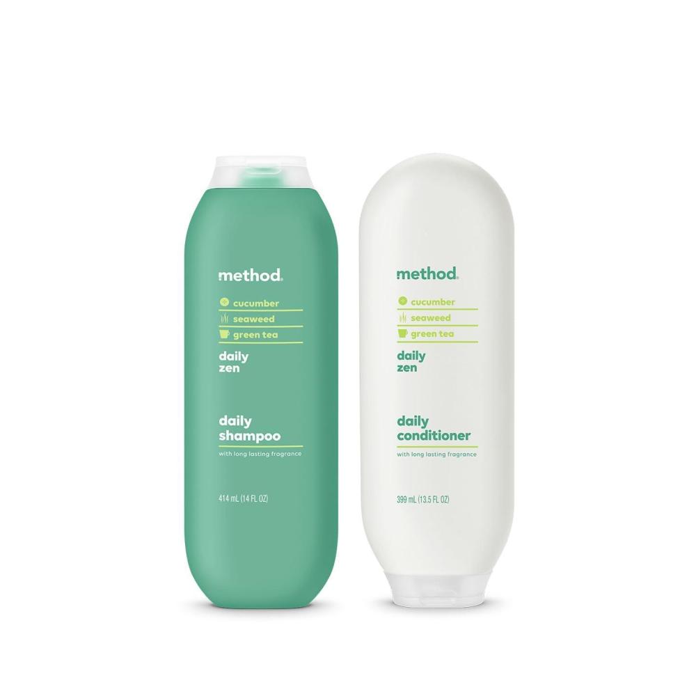 image:imageMethod Daily Zen Every Day Hair Care Shampoo 14 oz Conditioner 135 oz with Cucumber Seaweed and Green Tea Paraben and Sulfate Free