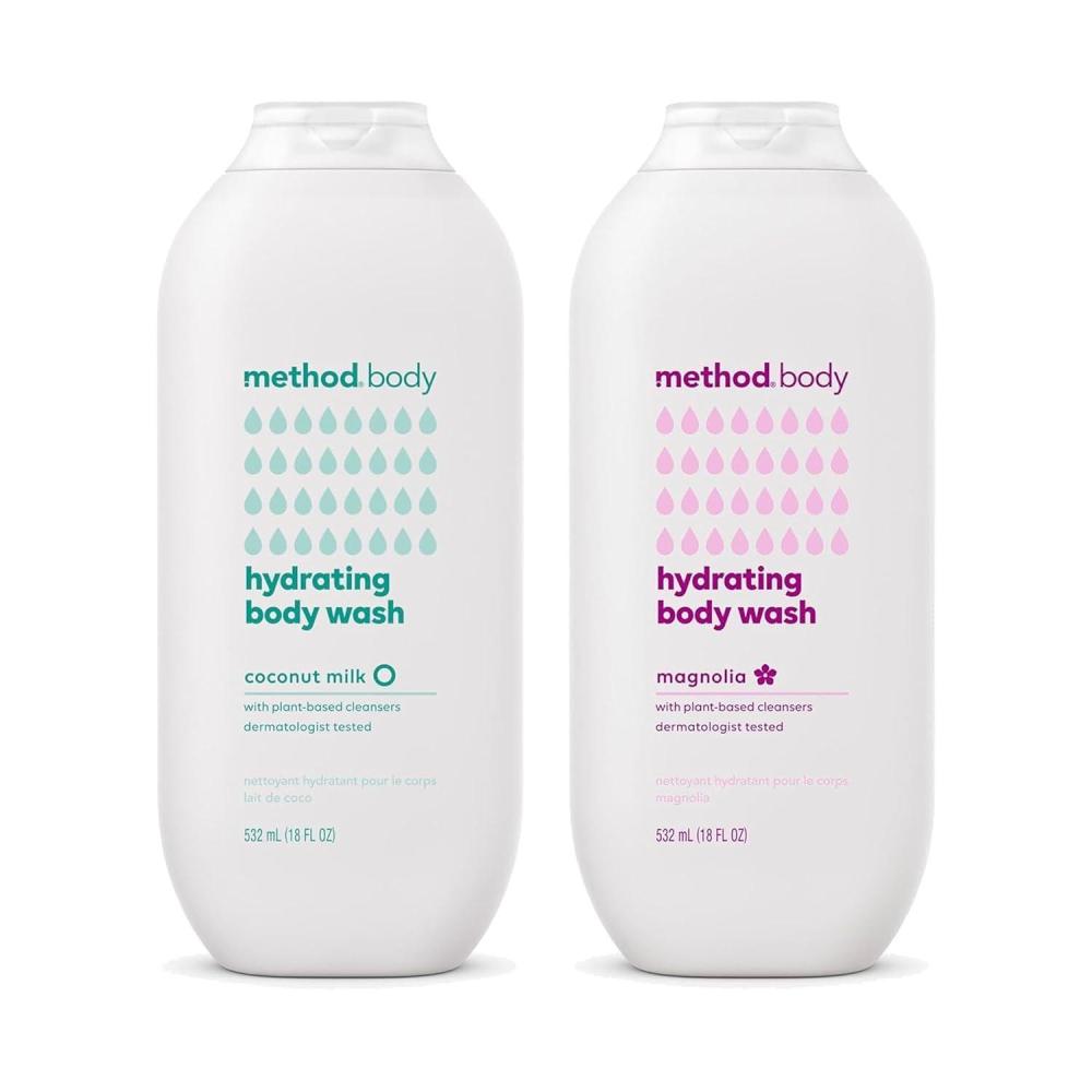 image:imageMethod Hydrating Body Wash Variety Pack Magnolia 18 fl oz Coconut Milk 18 fl oz Paraben and Phthalate Free