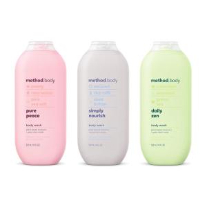 Method Body Wash Variety Pack – Pure Peace 18 fl oz, Simply Nourish 18 fl oz, Daily Zen 18 fl oz, Paraben and Phthalate Free