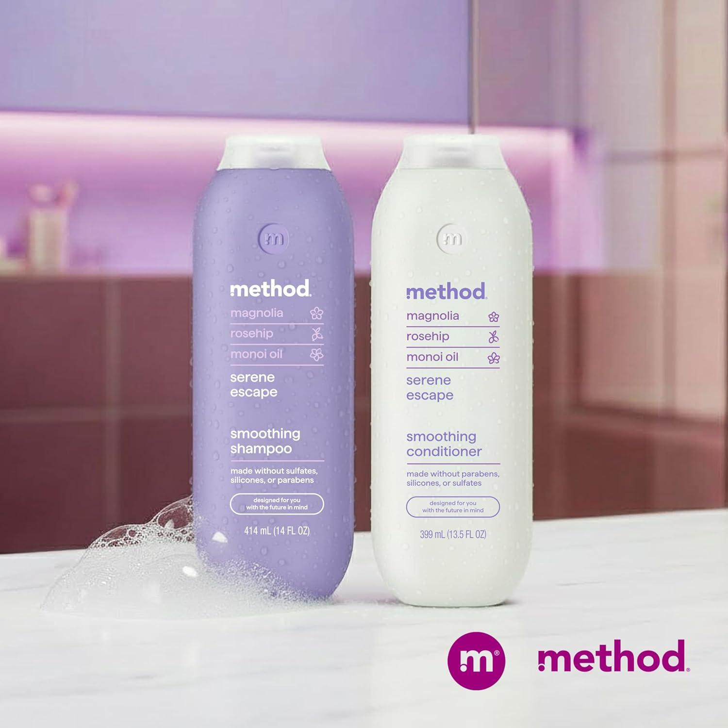 image:imageMethod Smoothing Conditioner Serene Escape for Curly Hair Nourishes and Softens Safe for ColorTreated Hair SulfateFree and CrueltyFree 135 oz