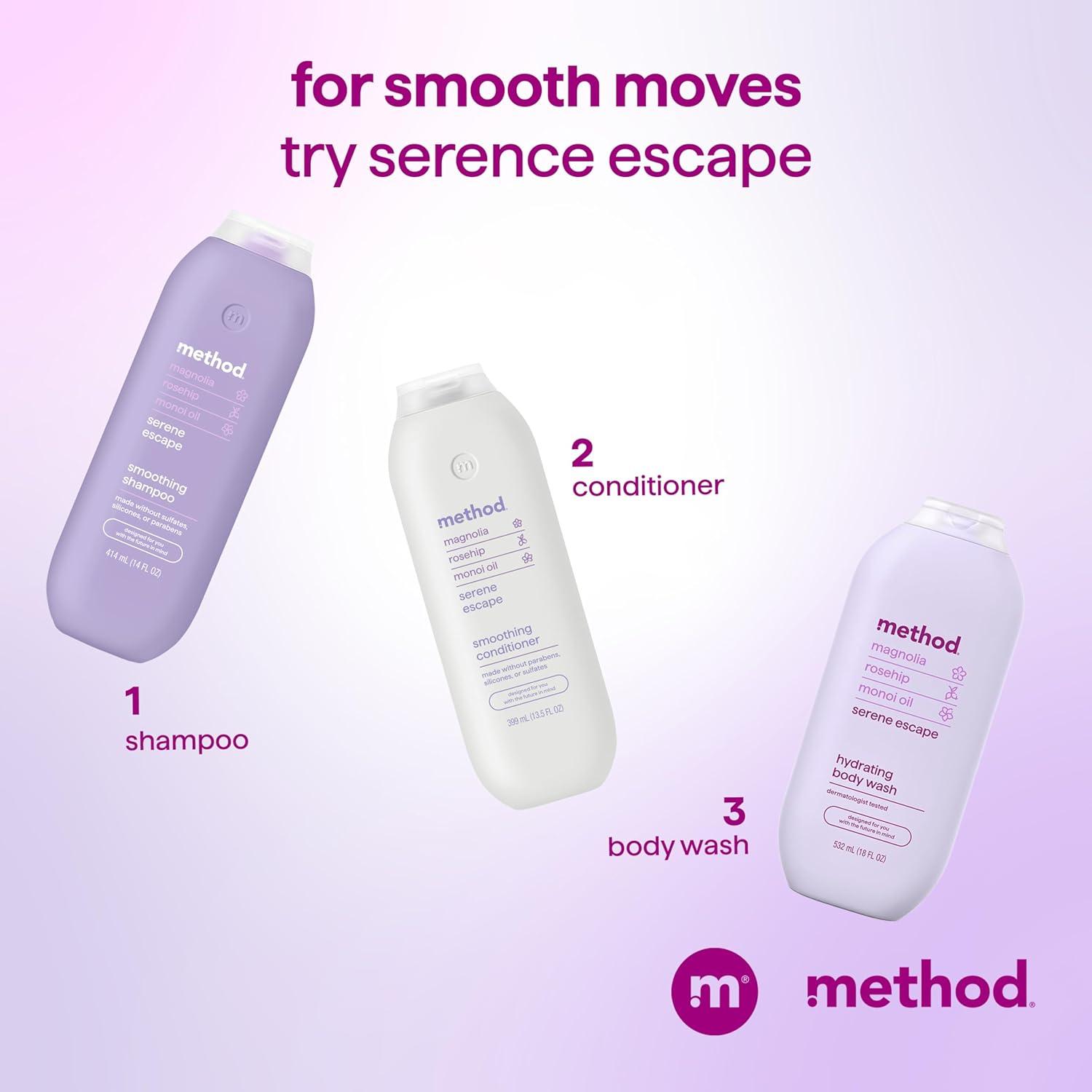image:imageMethod Smoothing Conditioner Serene Escape for Curly Hair Nourishes and Softens Safe for ColorTreated Hair SulfateFree and CrueltyFree 135 oz