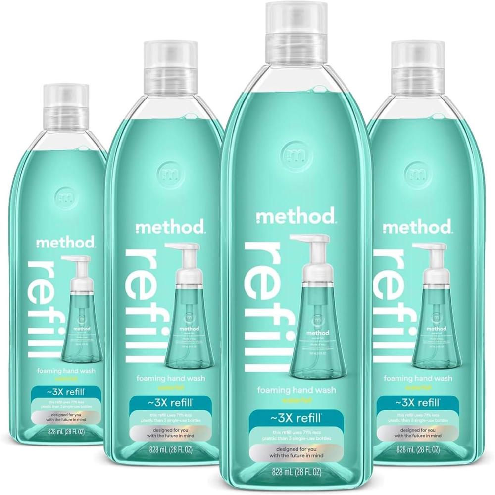 image:imageMethod Foaming Hand Wash Refill Waterfall 28 oz Pack of 4 Packaging May Vary