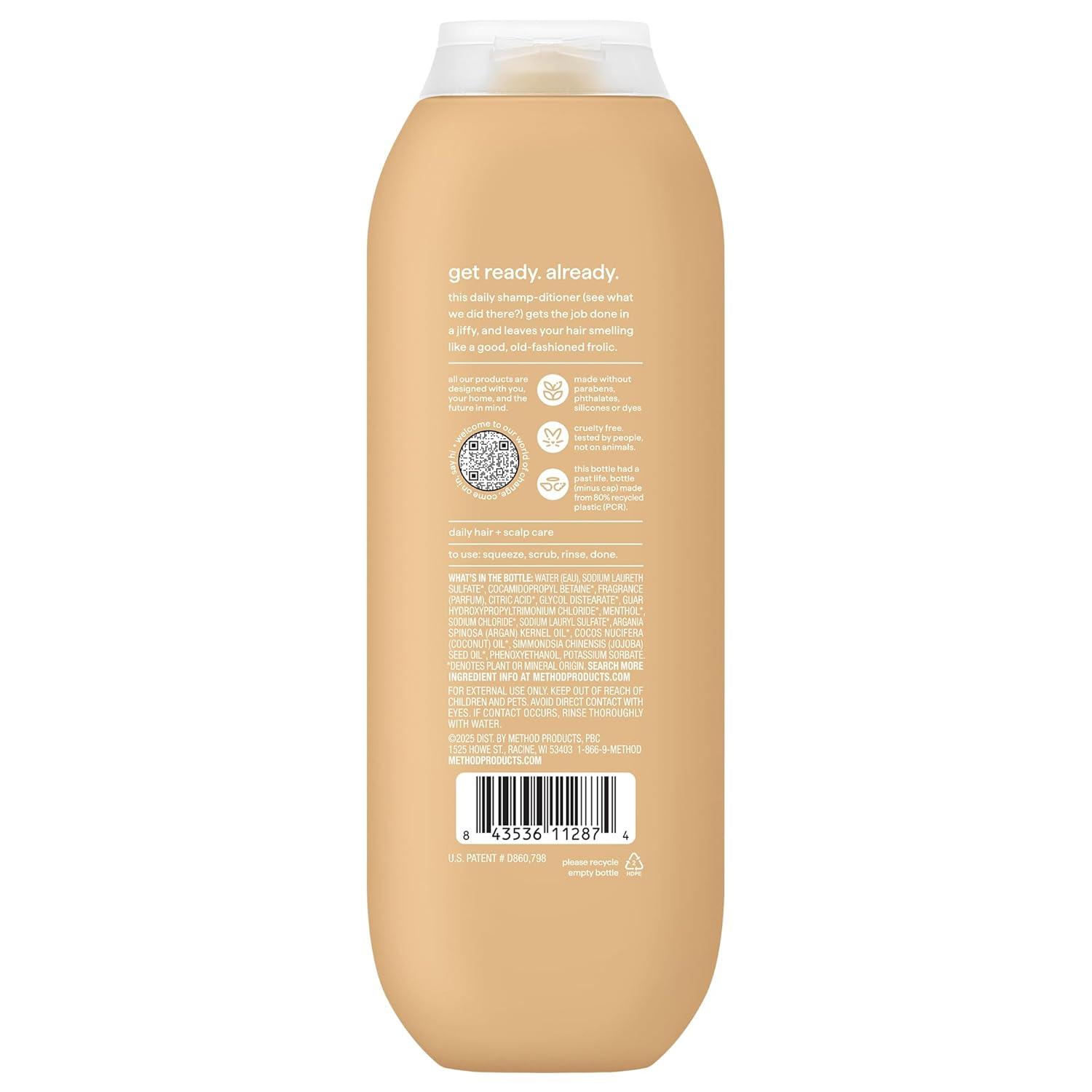 image:imageMethod Men 2in1 Shampoo and Conditioner Moss Meadow Cleans and Conditions with Argan and Jojoba Oil Made without Parabens 14 oz