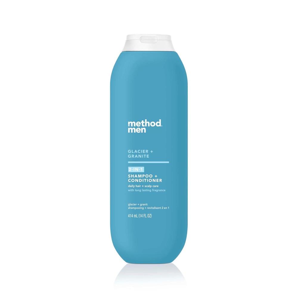 image:imageMethod Men 2in1 Shampoo and Conditioner Glacier  Granite  Cleans and Conditions with Argan and Jojoba Oil  Made without Parabens  14 oz14 Fl Oz Pack of 1