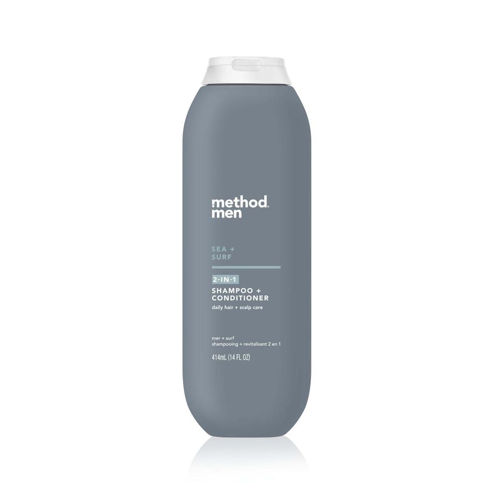 image:imageMethod Men 2in1 Shampoo and Conditioner Sea  Surf  Cleans and Conditions with Argan and Jojoba Oil  Made without Parabens  14 oz14 Ounce Pack of 1