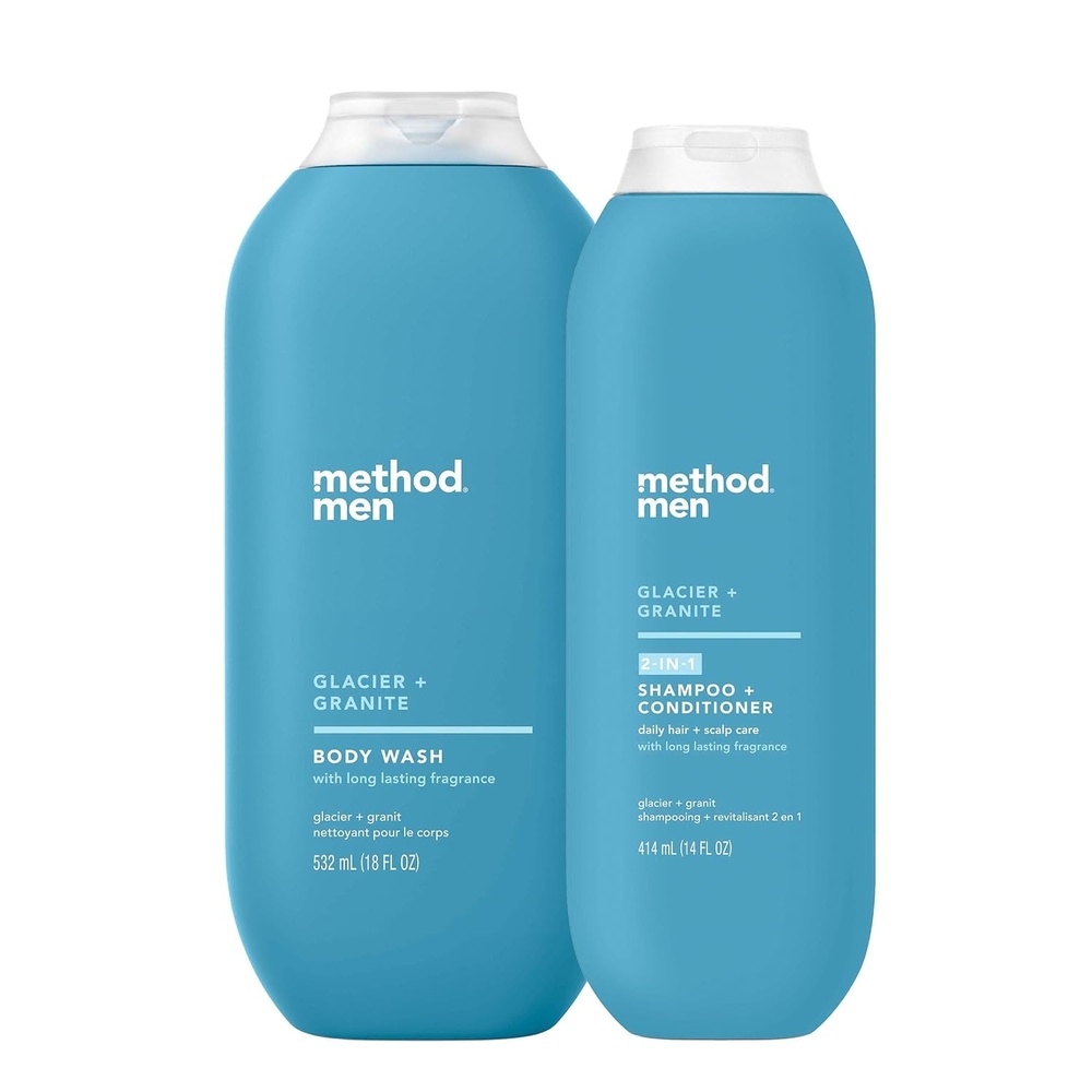 image:imageMethod 2in1 Shampoo and Conditioner 18oz and Body Wash 18oz Gift Set Glacier Granite