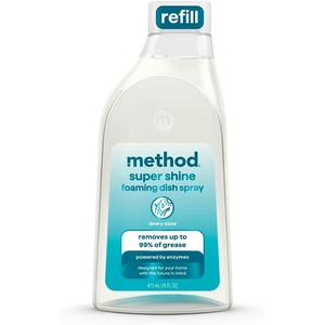 Method Super Shine Foaming Dish Spray Starter Kit, Reuse With Trigger, Powered by Enzymes, Dewy Daze Scented(Dewy Daze)
